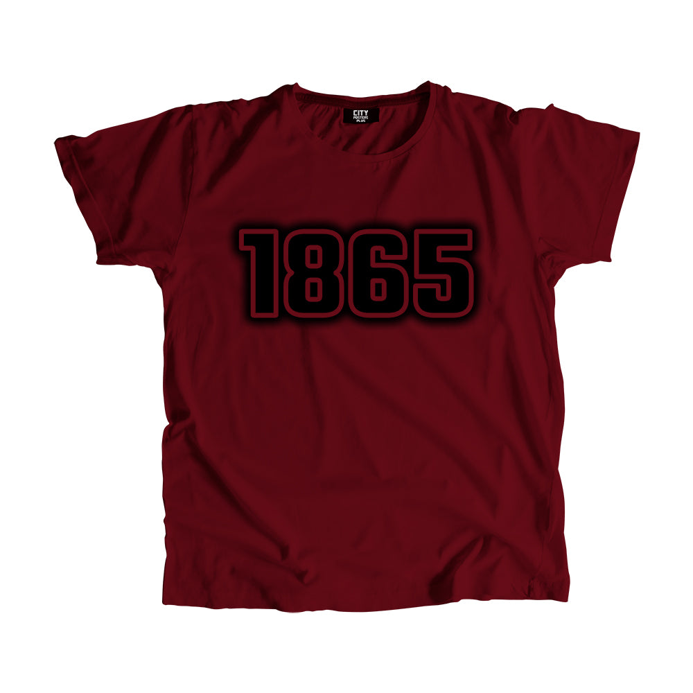 1865 Vintage Heritage Year Men Unisex T-Shirt (Maroon)