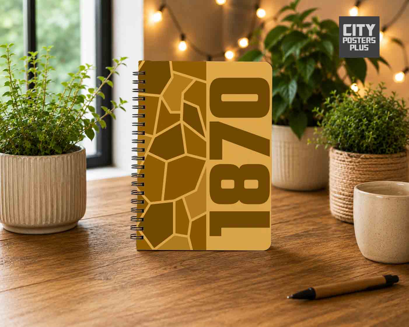 1870 Year Notebook (Golden Yellow)