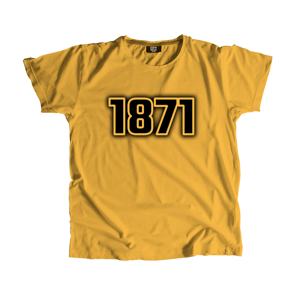 1871 Vintage Heritage Year Men Unisex T-Shirt (Golden Yellow)