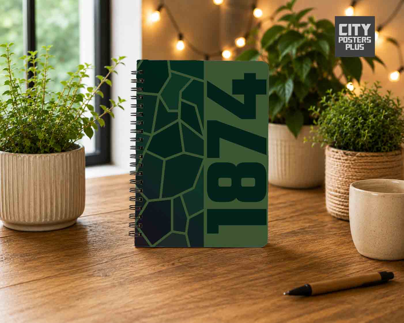 1874 Year Notebook (Olive Green)