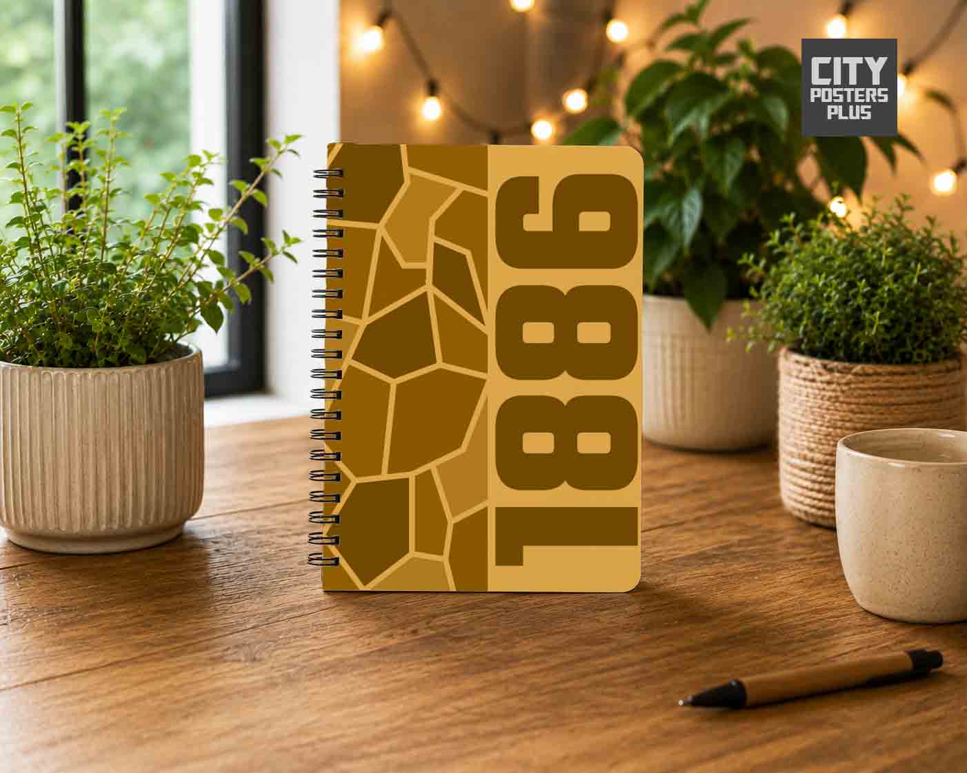 1886 Year Notebook (Golden Yellow)
