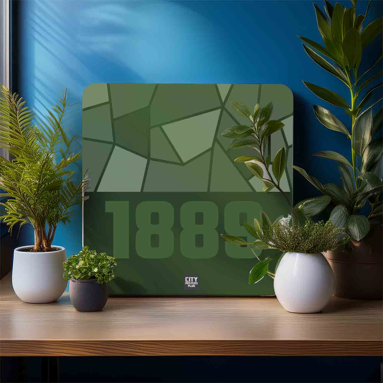 1889 Year Mousepad (Olive Green)