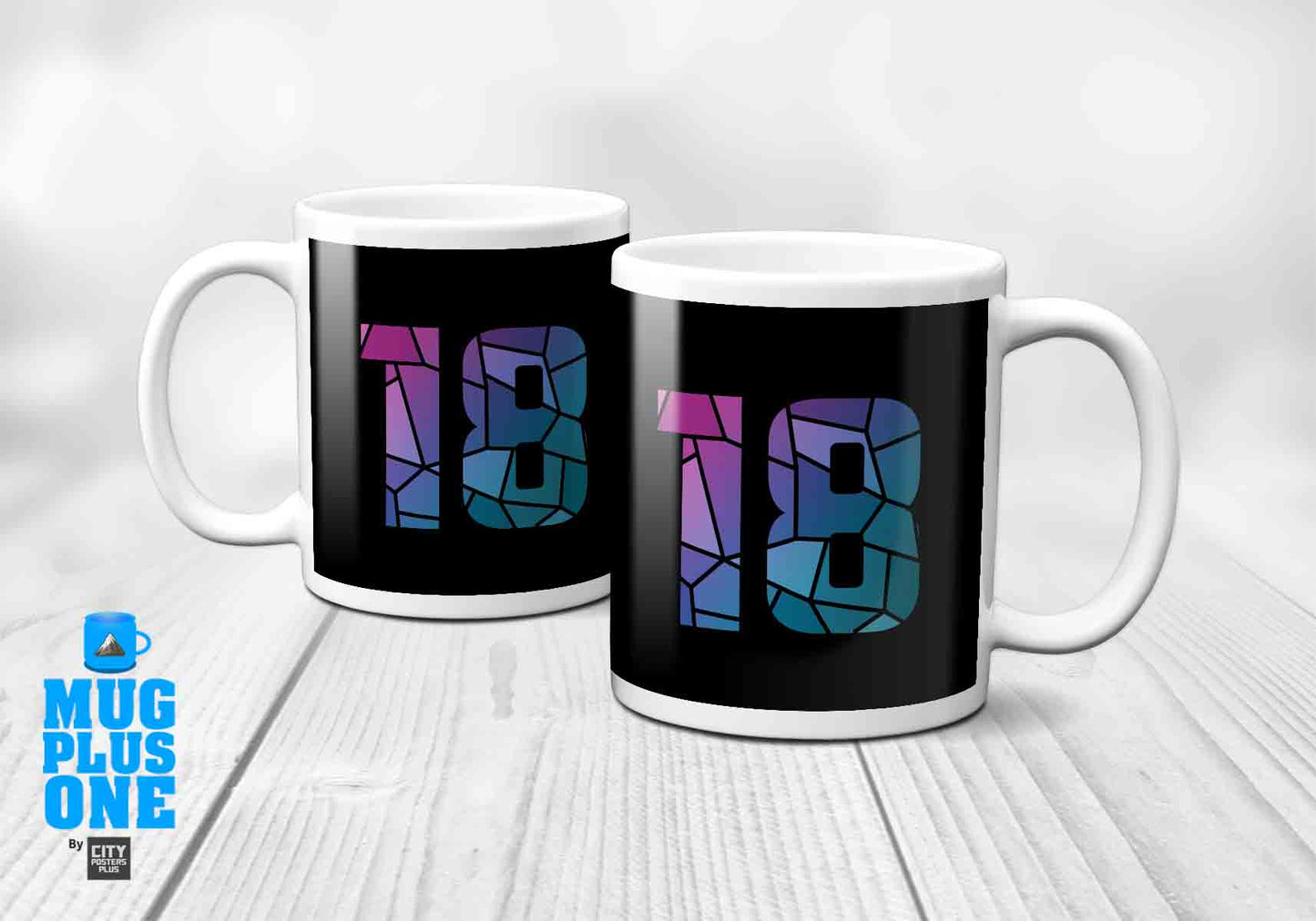 18 Number Mug (Black)