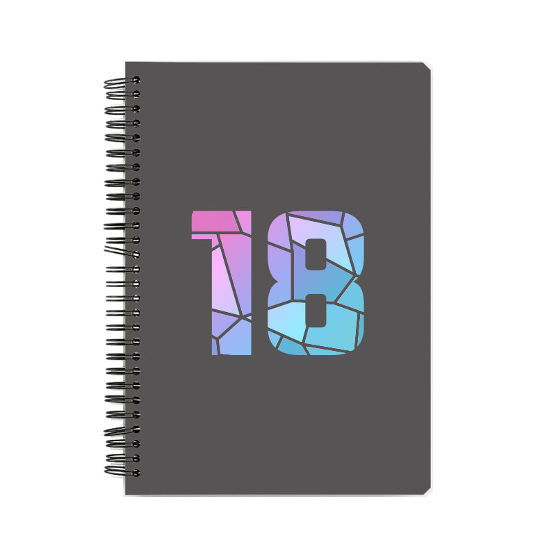 18 Number Notebook (Charcoal Grey)