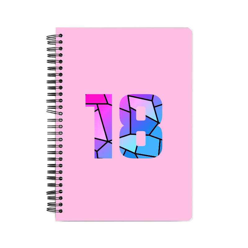 Notebook Plus One 18 Number Spiral Notebook (Light Pink)