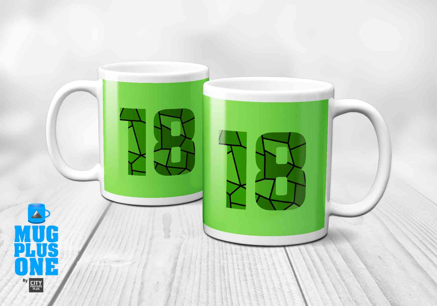 18 Number Mug (Liril Green)