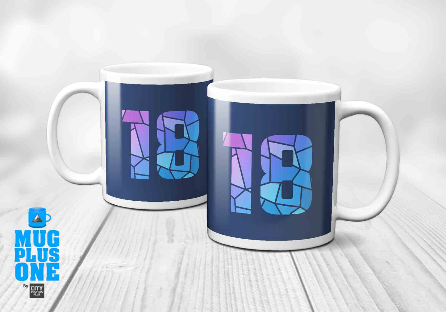 18 Number Mug (Navy Blue)