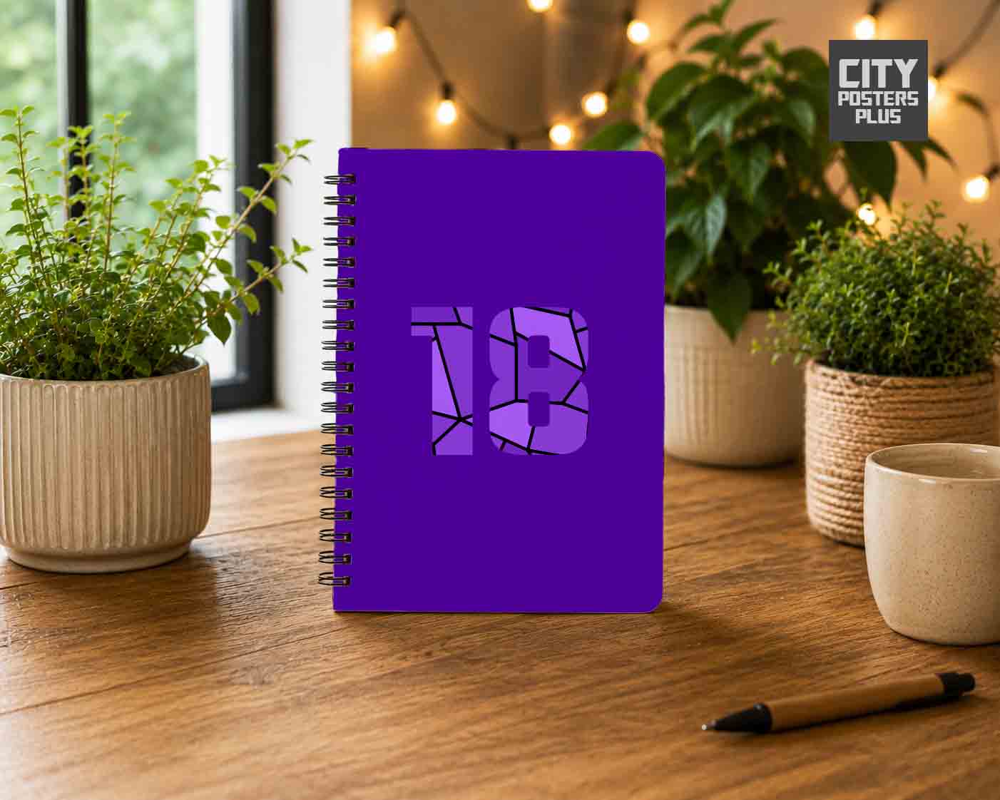 18 Number Notebook (Purple)