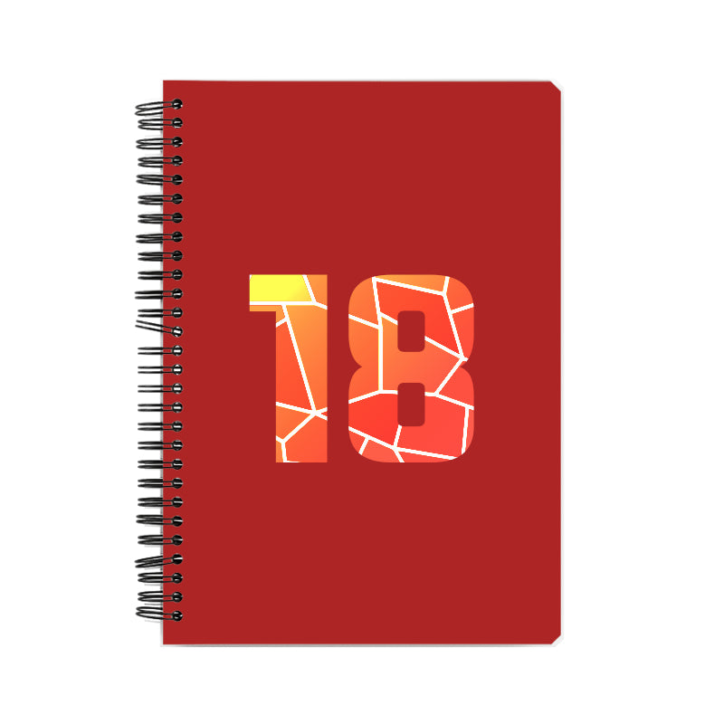 Notebook Plus One 18 Number Spiral Notebook (Red)