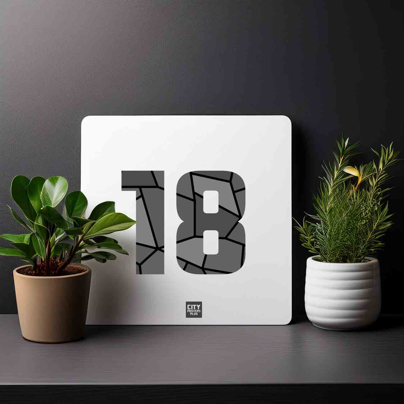 18 Number Mousepad (White)