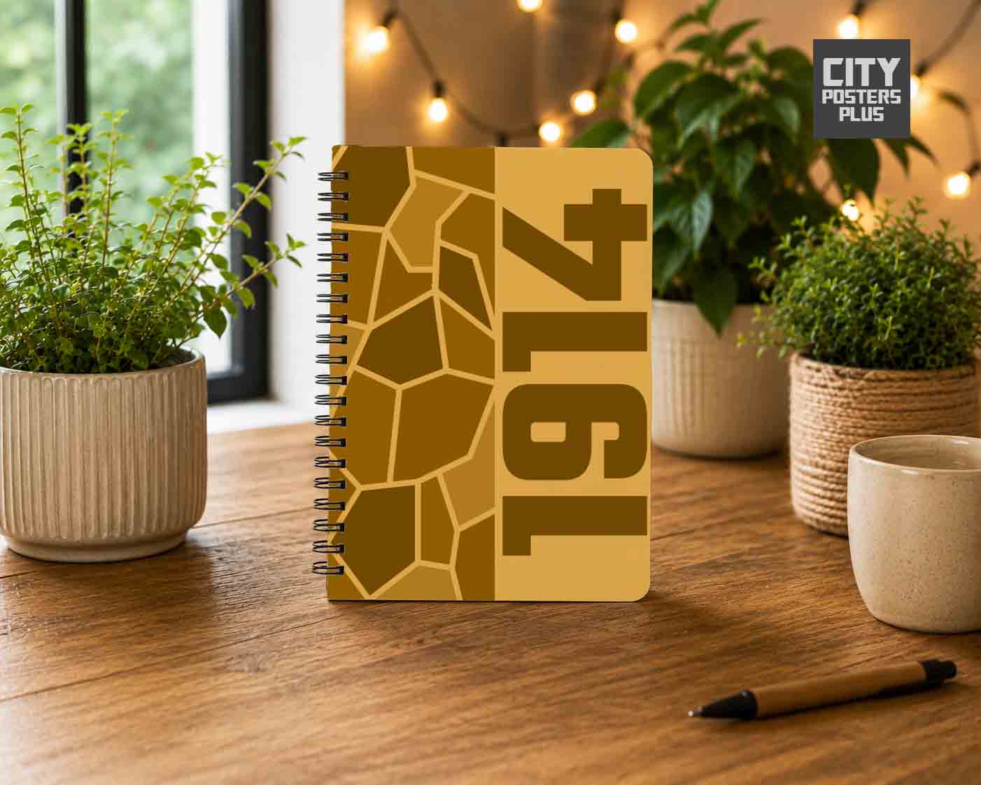 1914 Year Notebook (Golden Yellow)