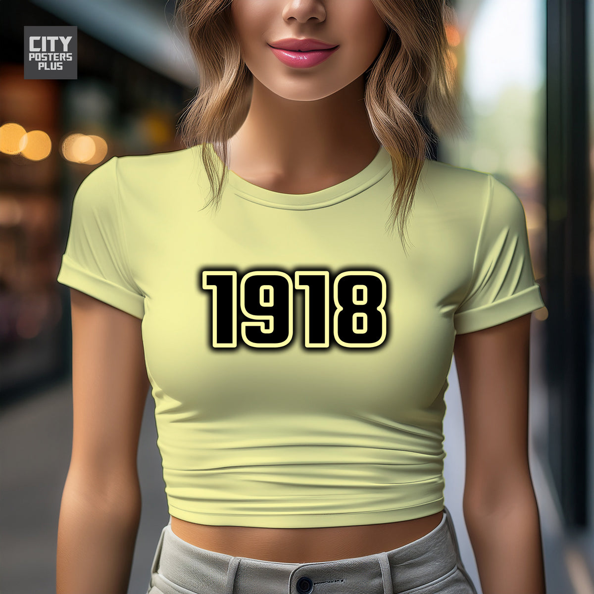 Year 1918 Vintage Birth Year Women Crop Top