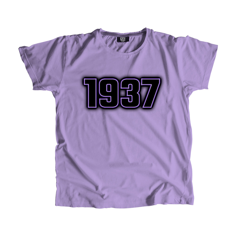1937 Vintage Heritage Year Men Unisex T-Shirt (Iris Lavender)
