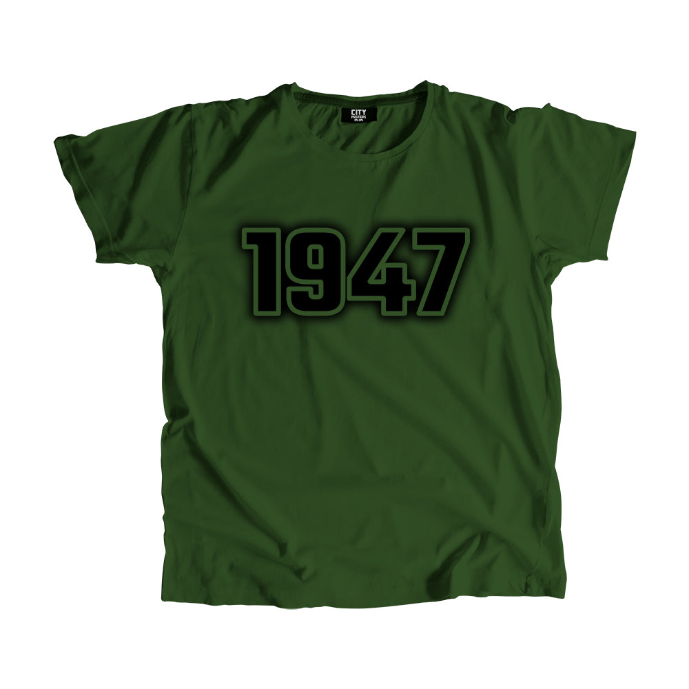 1947 Vintage Heritage Year Men Unisex T-Shirt (Olive Green)