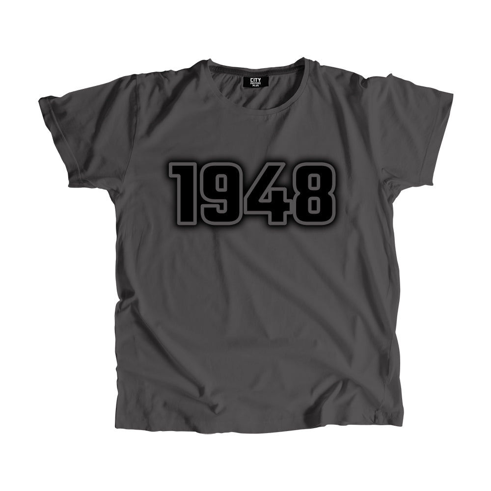 1948 Vintage Heritage Year Men Unisex T-Shirt (Charcoal Grey)