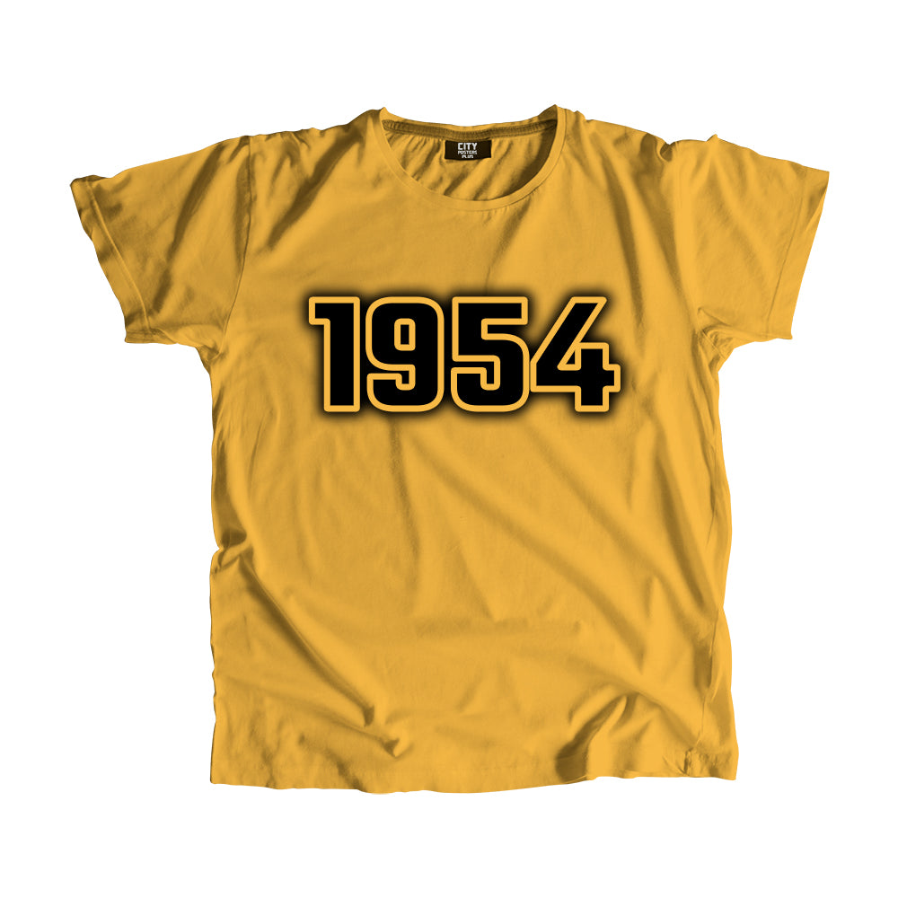 1954 Vintage Heritage Year Men Unisex T-Shirt (Golden Yellow)