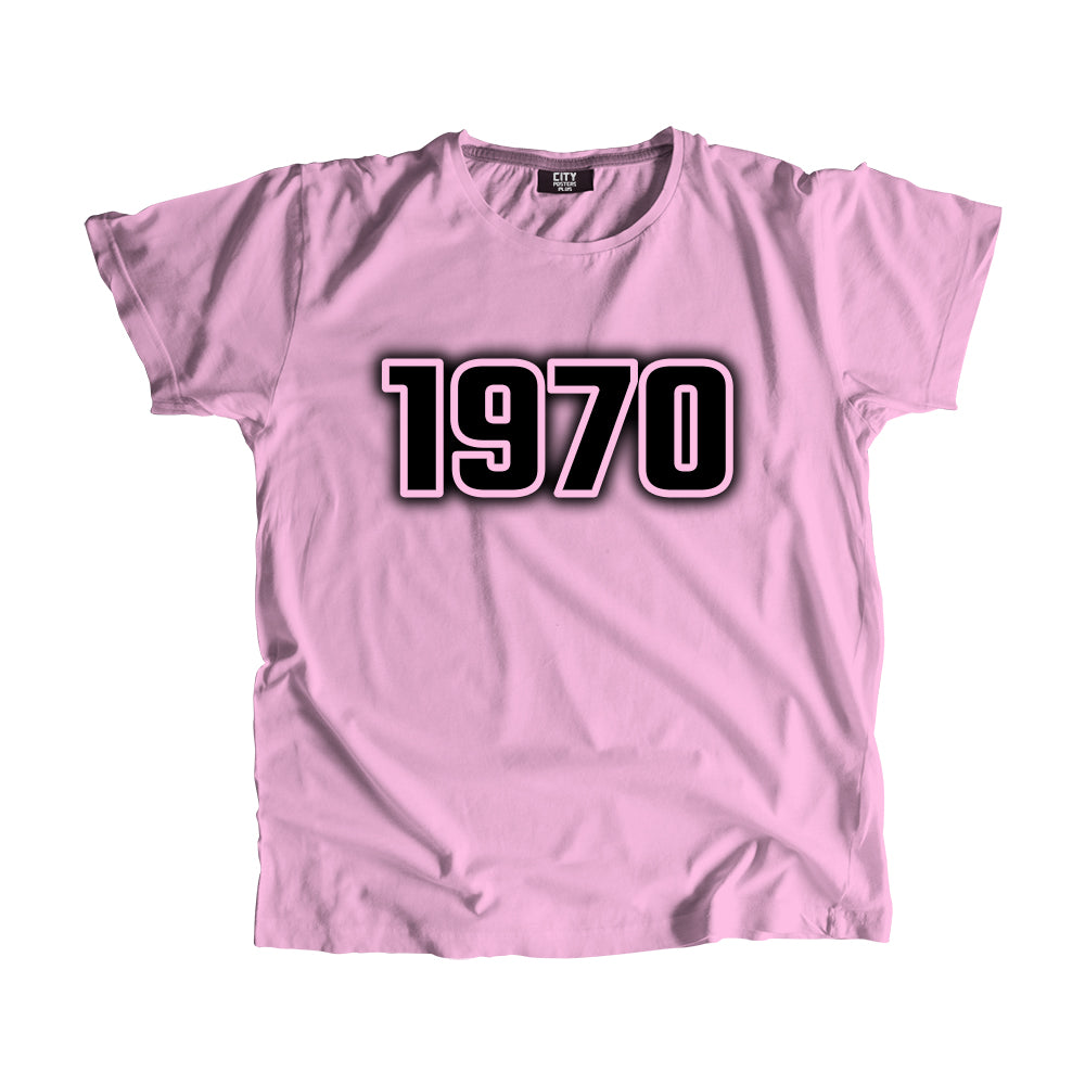 1970 Vintage Heritage Year Men Unisex T-Shirt (Light Pink)