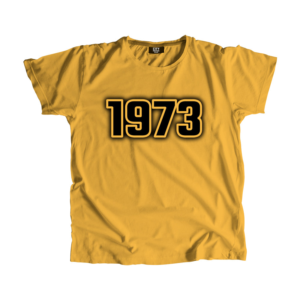 1973 Vintage Heritage Year Men Unisex T-Shirt (Golden Yellow)