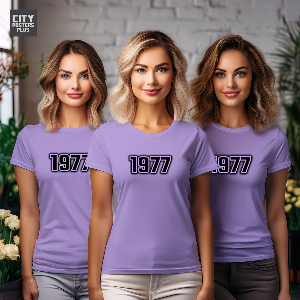 Year 1977 Vintage Birth Year Women T-Shirt