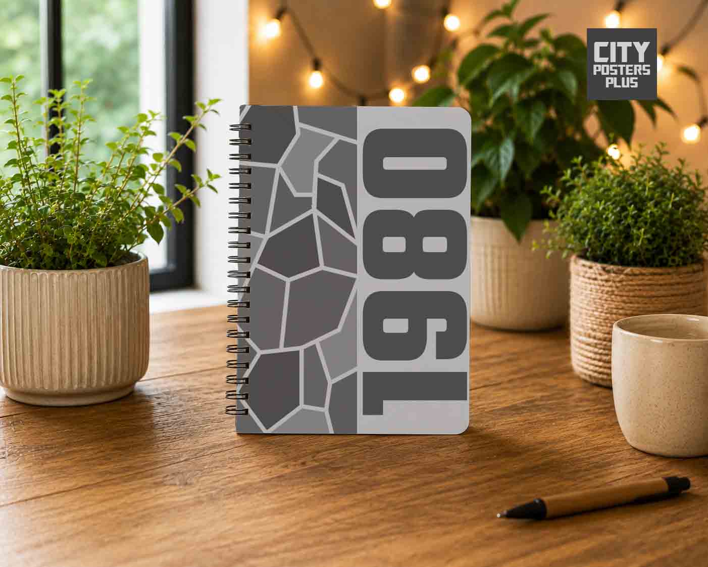 1980 Year Notebook (Melange Grey)