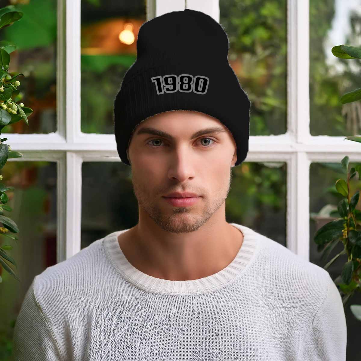 1980 Year Beanie | Vintage & Future Year Knit Winter Hat | Beanies Plus by City Posters Plus