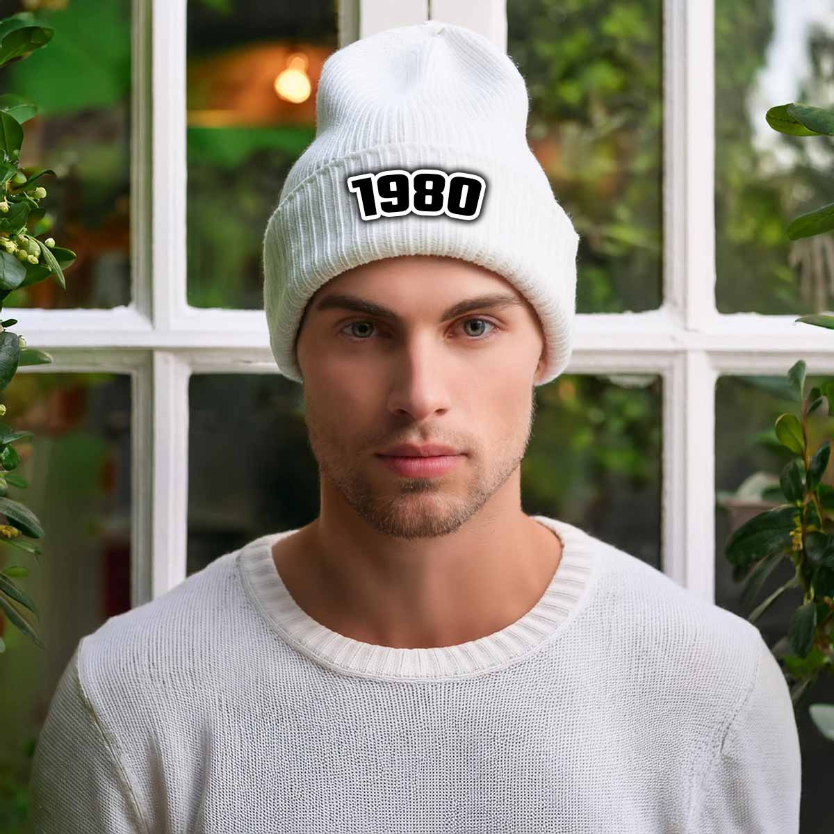 1980 Year Beanie | Vintage & Future Year Knit Winter Hat | Beanies Plus by City Posters Plus