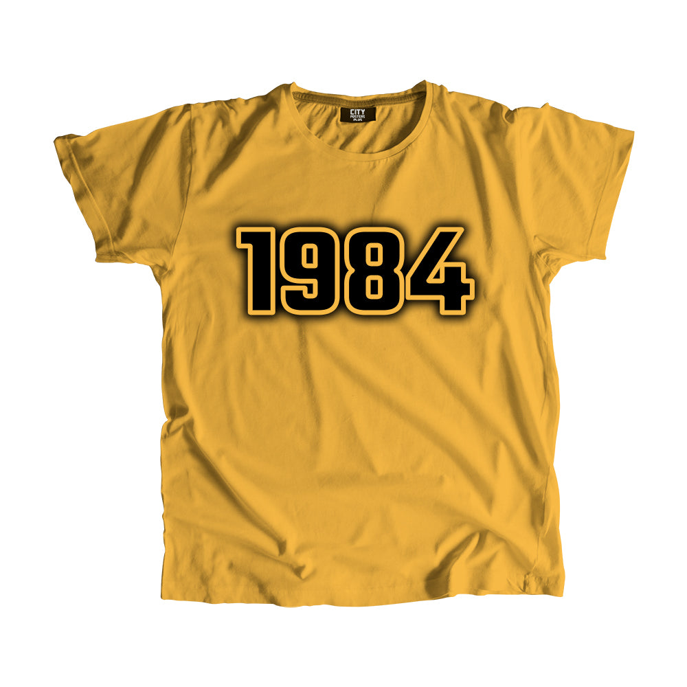 1984 Vintage Heritage Year Men Unisex T-Shirt (Golden Yellow)