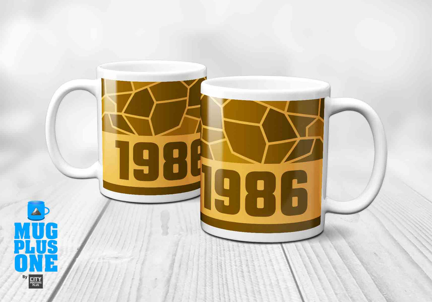 1986 Year Mug (11oz, Golden Yellow)