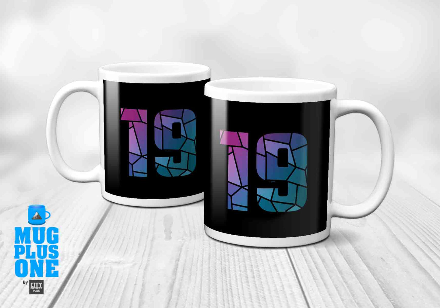 19 Number Mug (Black)