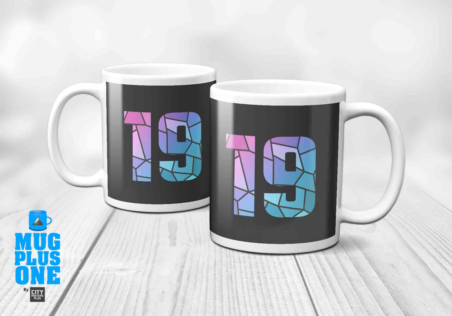 19 Number Mug (Charcoal Grey)