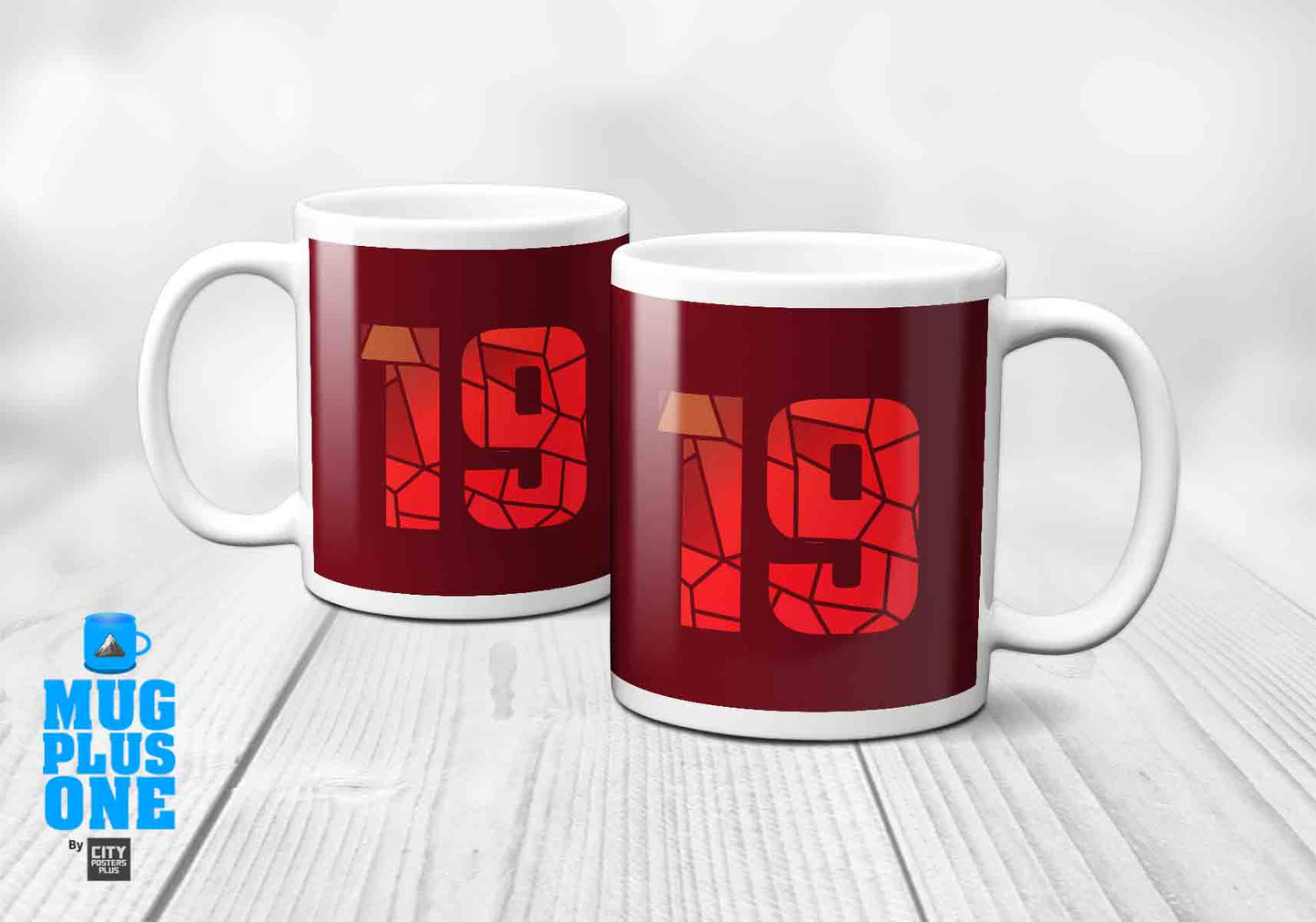 19 Number Mug (Maroon)