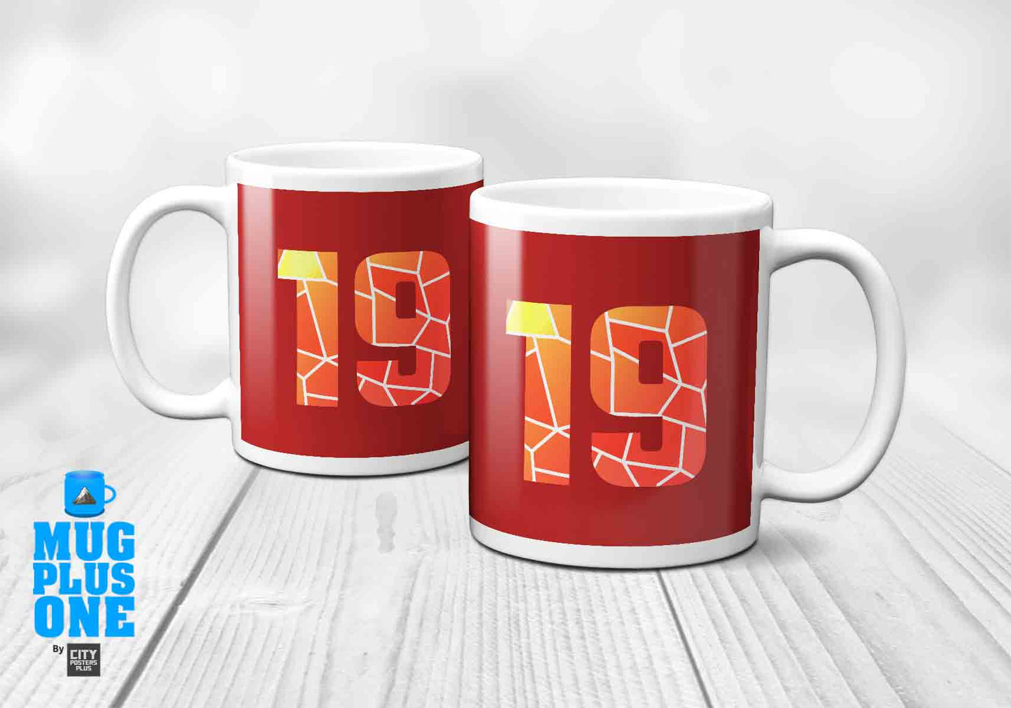 19 Number Mug (Red)