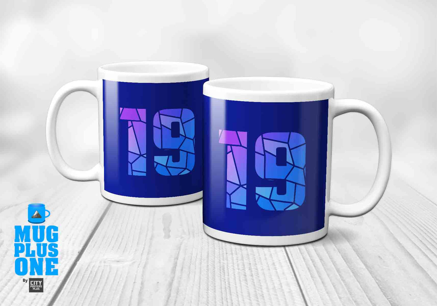 19 Number Mug (Royal Blue)