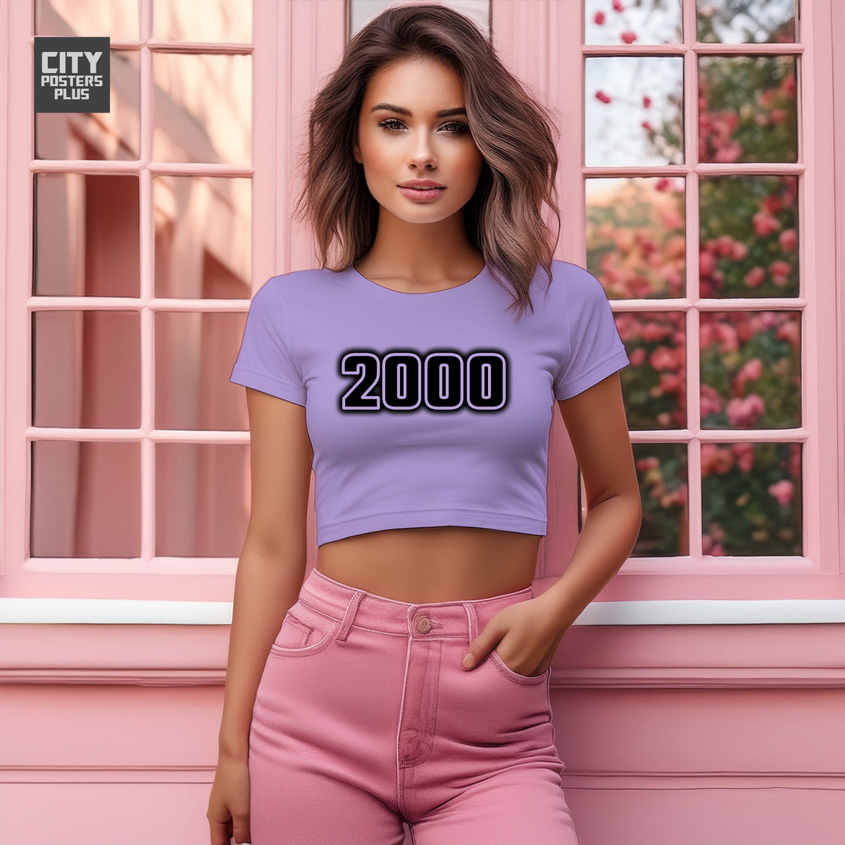 2000 Women Crop Top | Vintage Birth Year Shirt | City Posters Plus