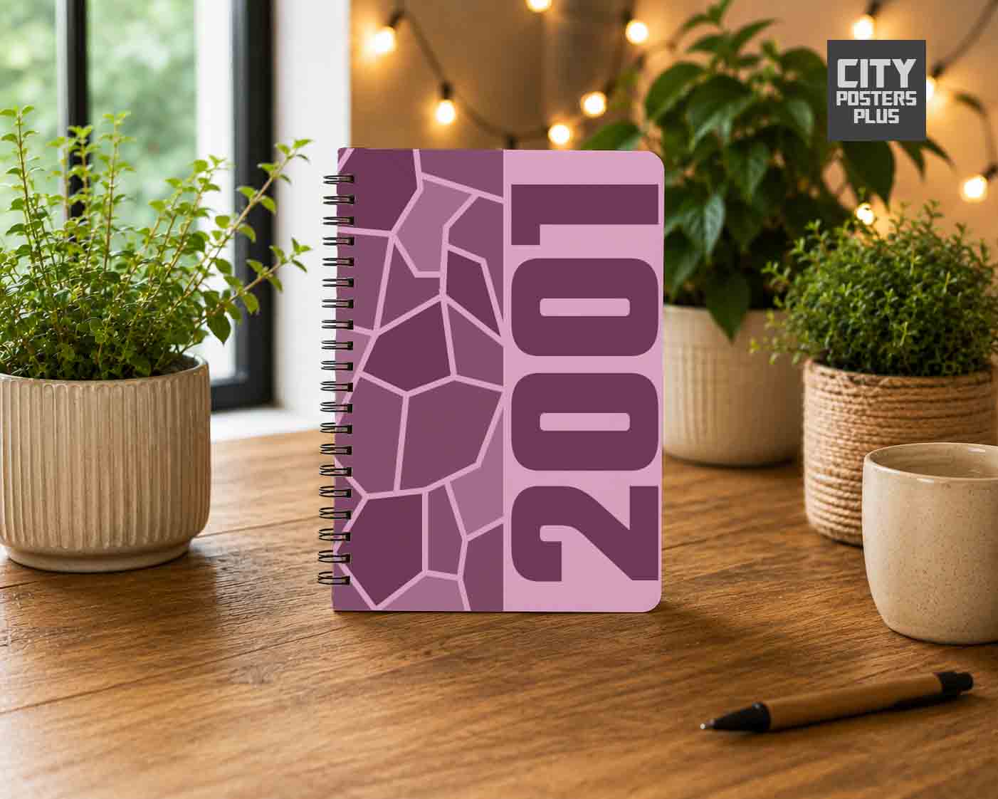 2001 Year Notebook (Light Pink)