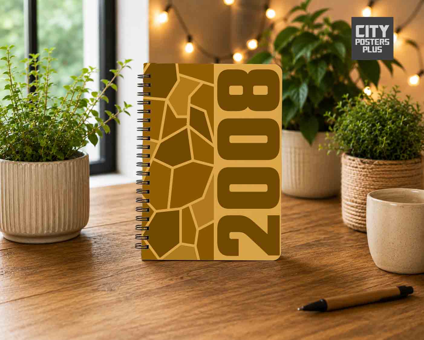 2008 Year Notebook (Golden Yellow)
