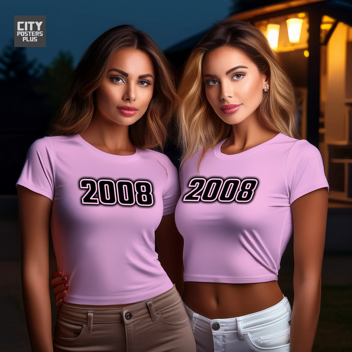 Year 2008 Vintage Birth Year Women Crop Top
