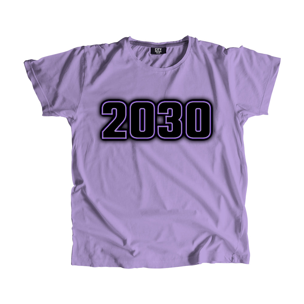 2030 Vintage Heritage Year Men Unisex T-Shirt (Iris Lavender)