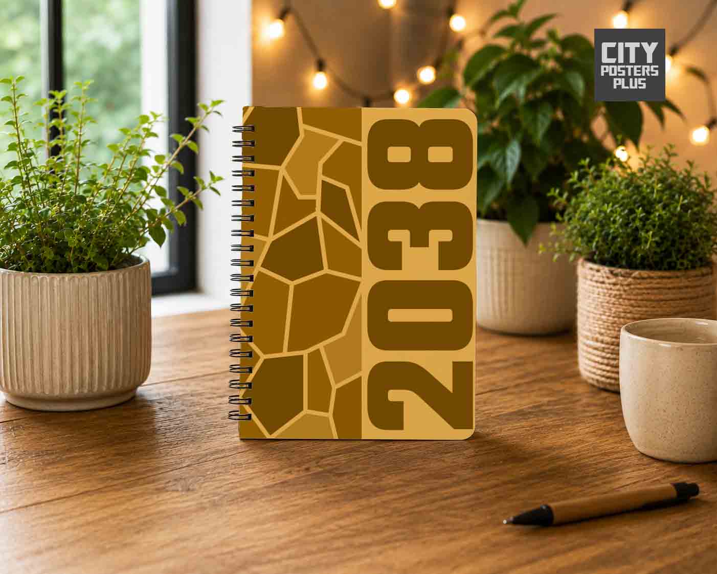 2038 Year Notebook (Golden Yellow)