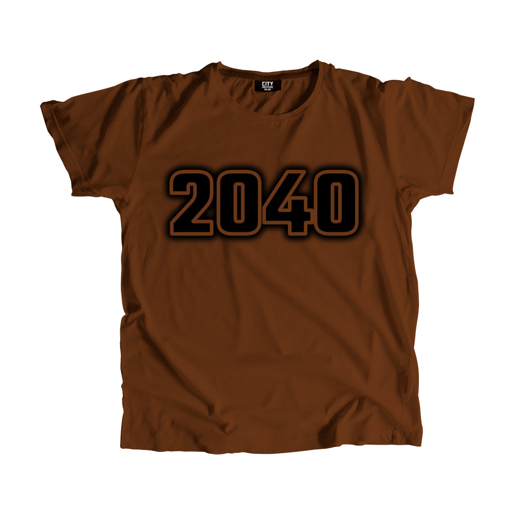 2040 Vintage Heritage Year Men Unisex T-Shirt (Brown)