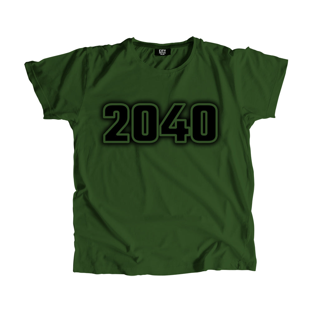 2040 Vintage Heritage Year Men Unisex T-Shirt (Olive Green)