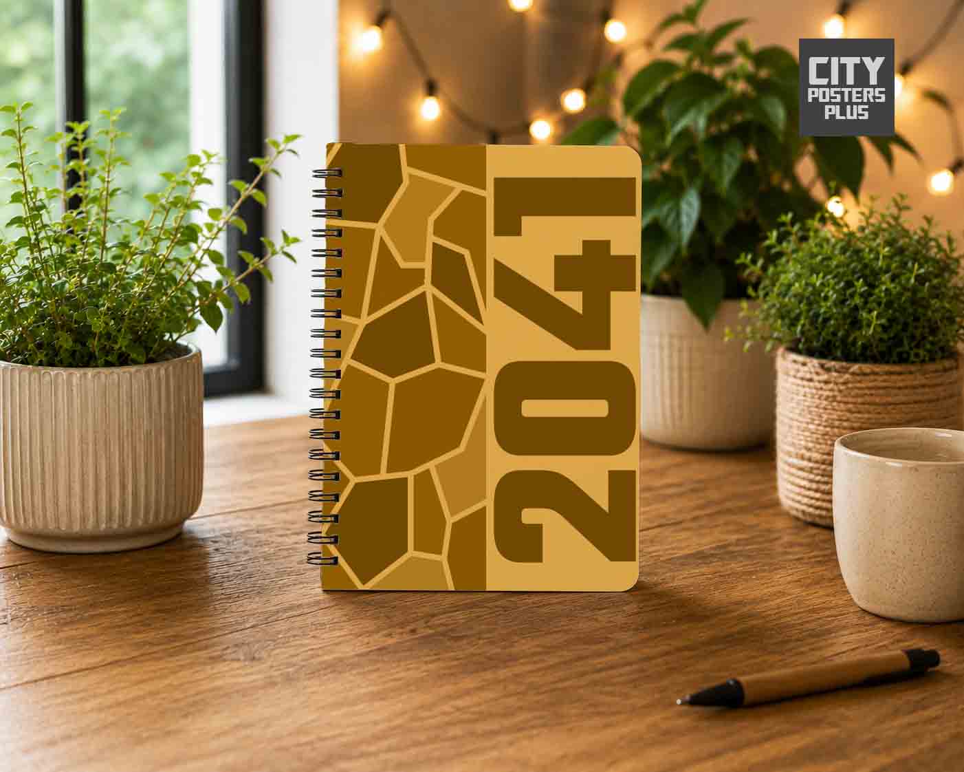 2041 Year Notebook (Golden Yellow)