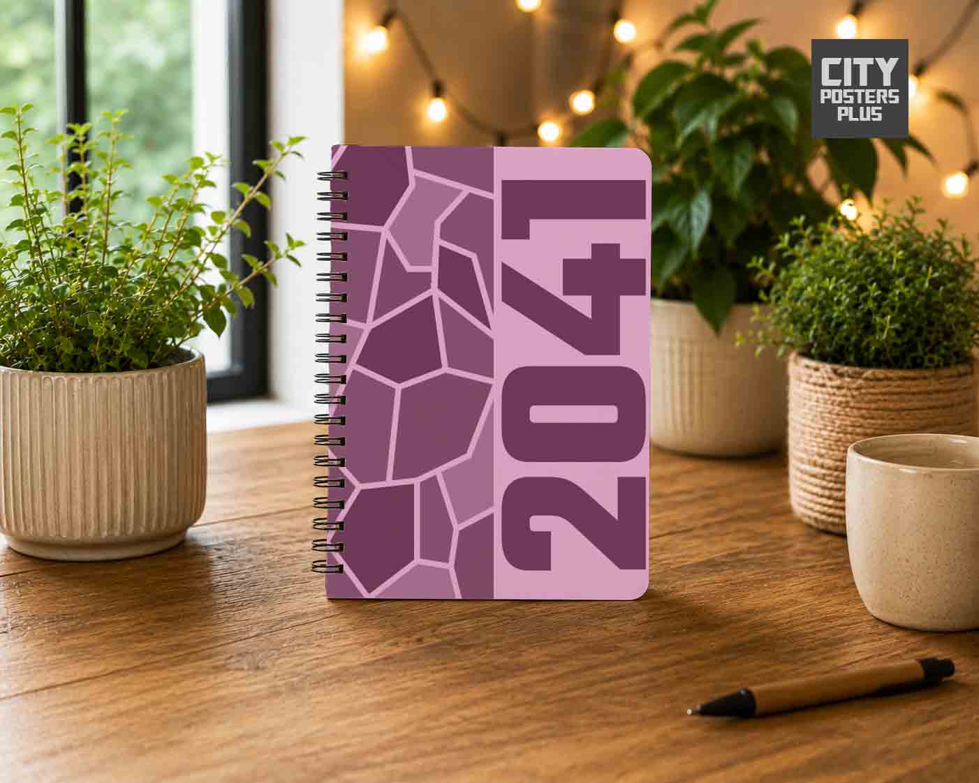 2041 Year Notebook (Light Pink)