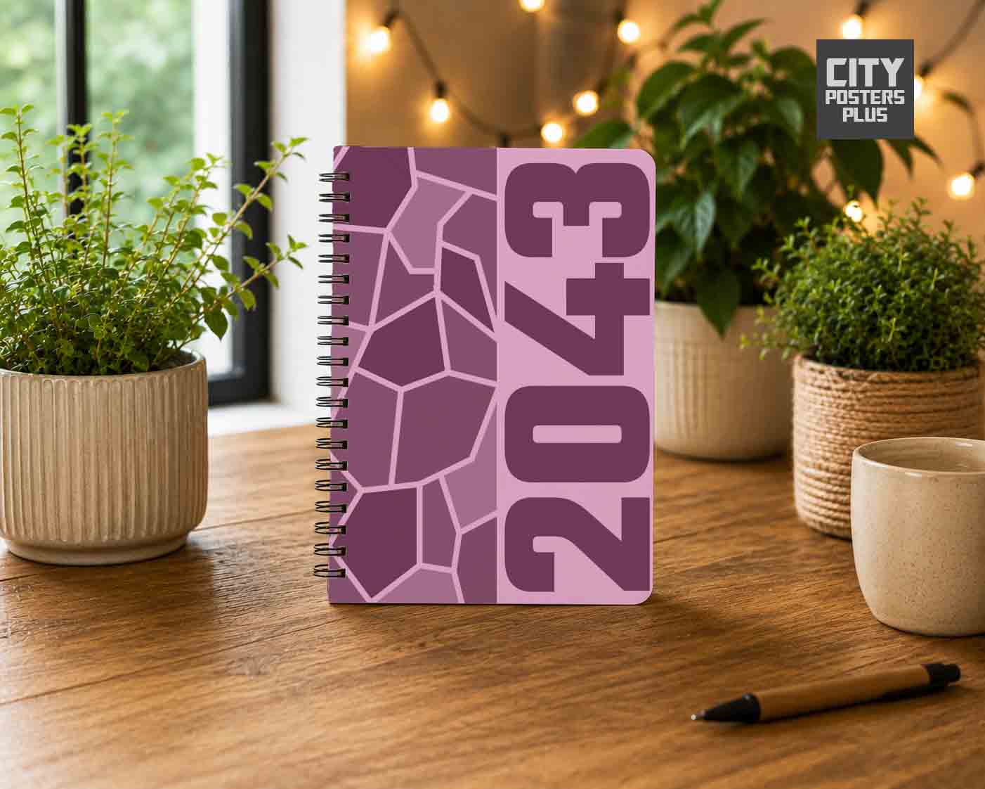 2043 Year Notebook (Light Pink)