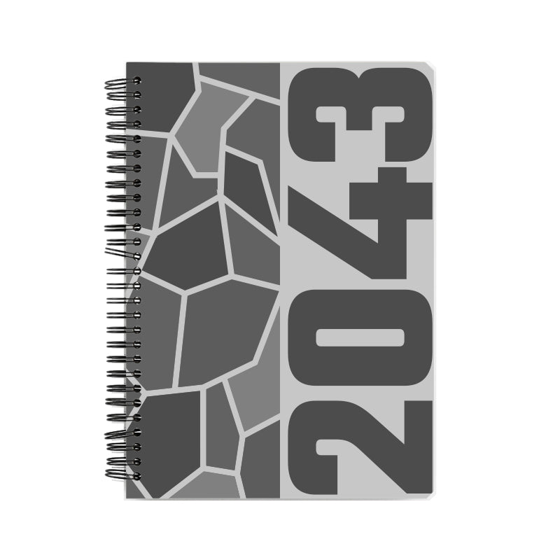 2043 Year Notebook (Melange Grey)