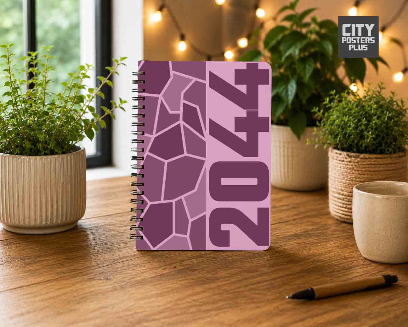 2044 Year Notebook (Light Pink)