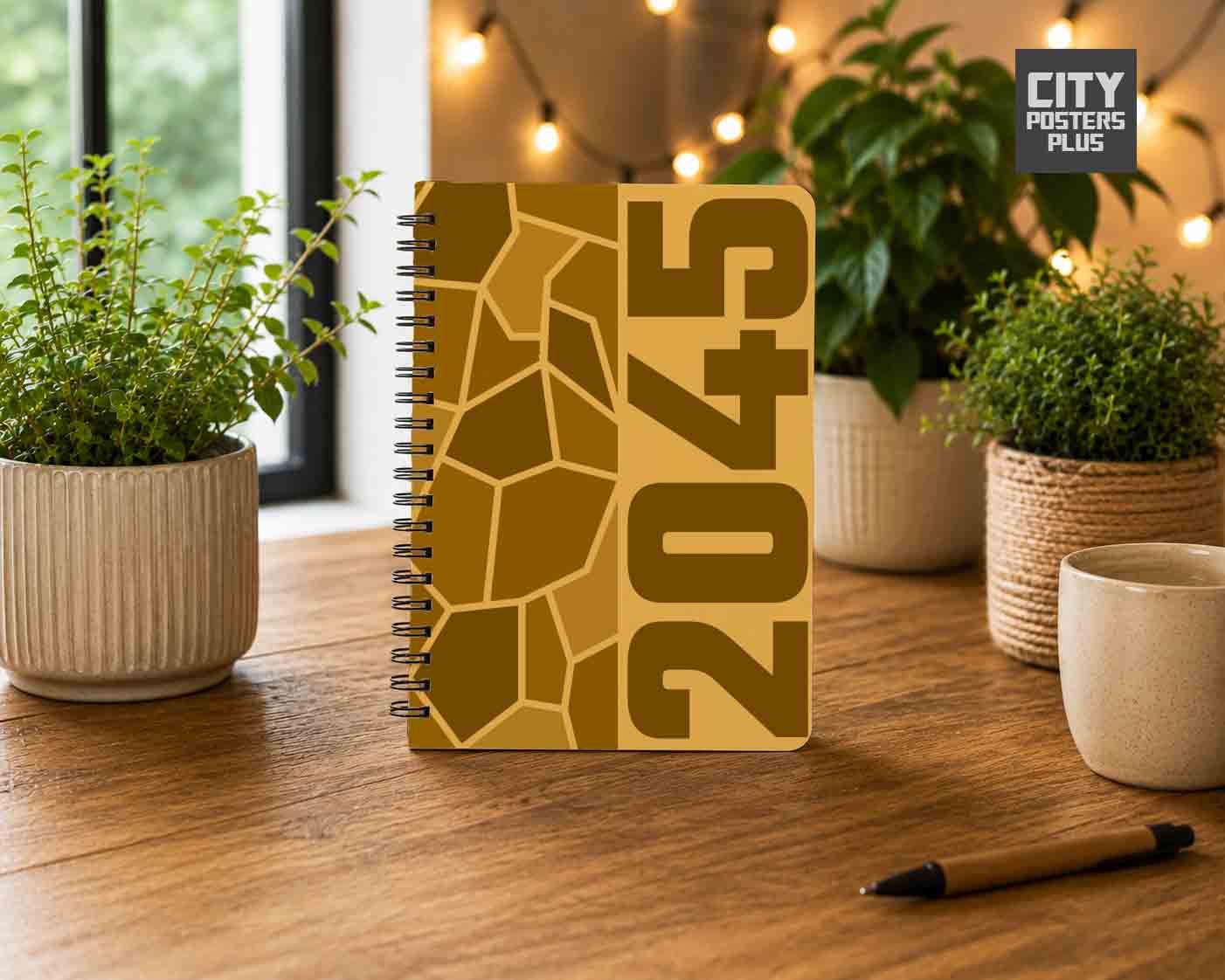 2045 Year Notebook (Golden Yellow)