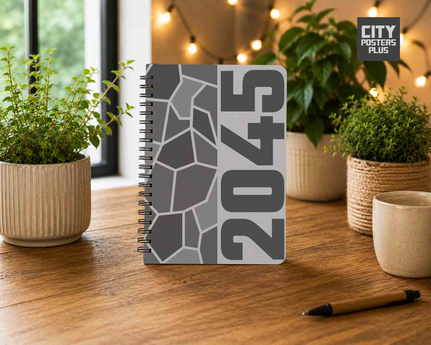 2045 Year Notebook (Melange Grey)