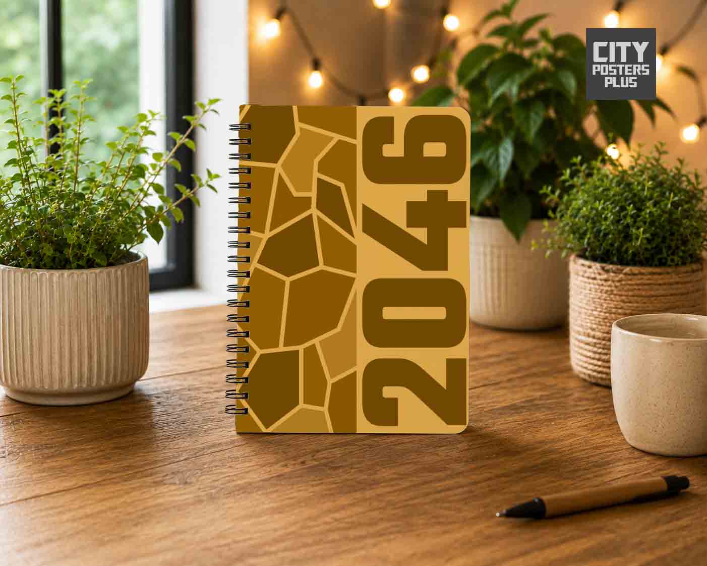 2046 Year Notebook (Golden Yellow)