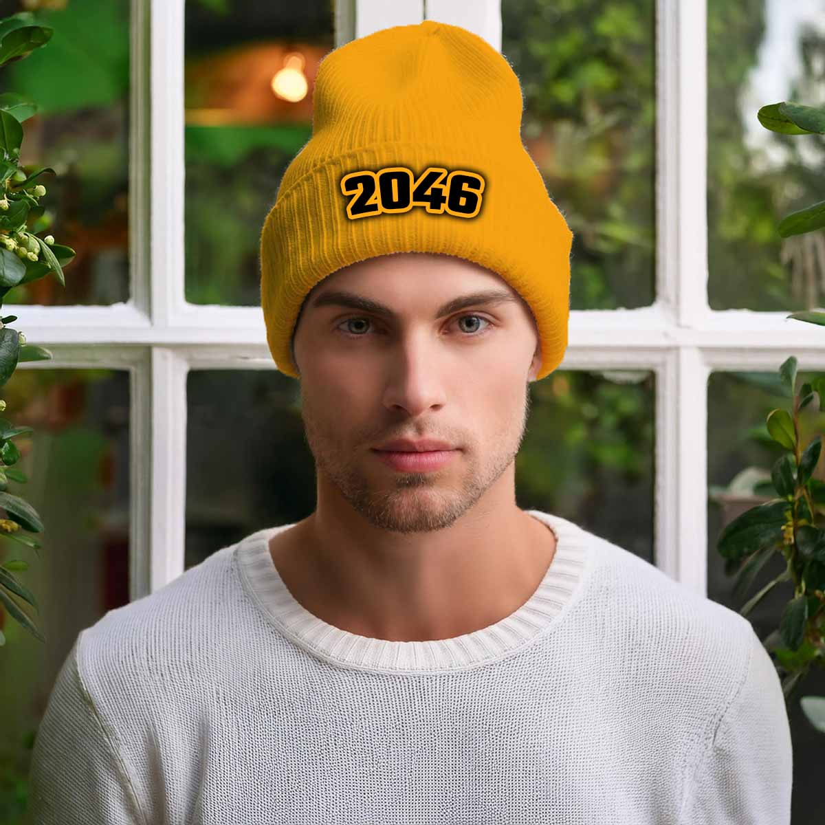 2046 Year Beanie | Vintage & Future Year Knit Winter Hat | Beanies Plus by City Posters Plus